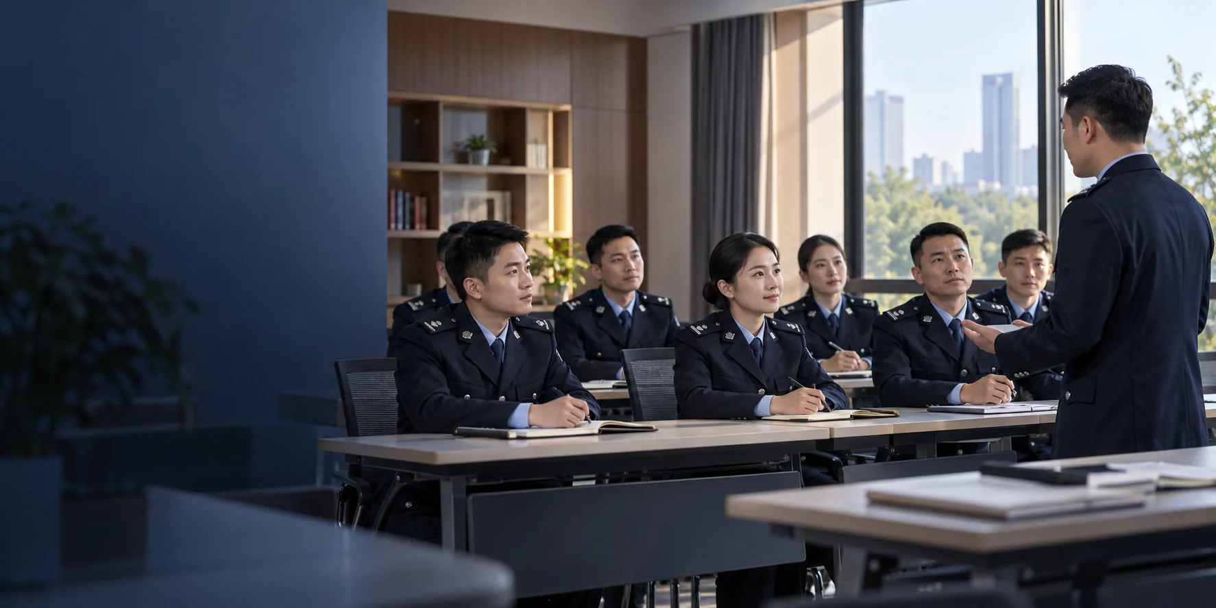 民警在现代警务课堂中开展学习研讨